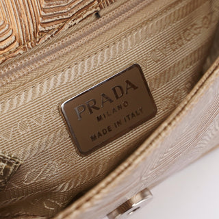 Prada Beige Tortoise Shoulder Bag