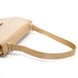 Prada Borsa a spalla con fibbia in pelle di vitello beige