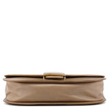 Prada Borsa a spalla con fibbia in pelle di vitello beige
