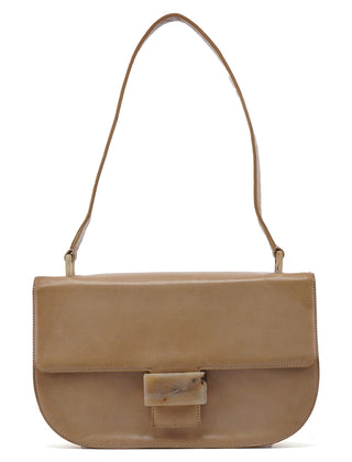 Prada Beige Vitello Buckle Shoulder Bag