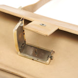 Prada Borsa a spalla con fibbia in pelle di vitello beige