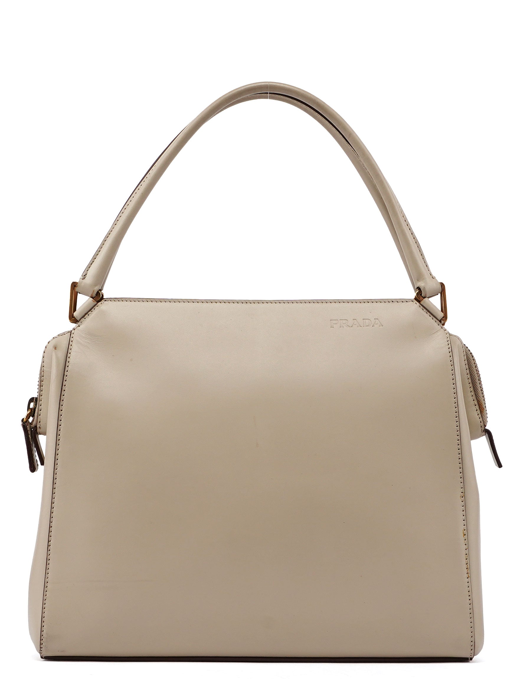 Prada Beige Vitello Chic Bag