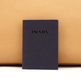 Prada Beige Vitello Leather Flap Tote Bag