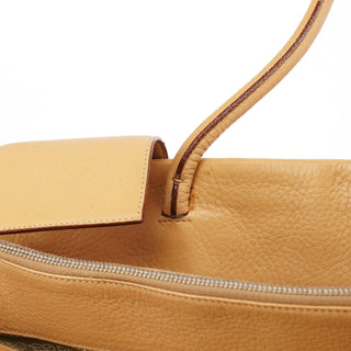 Prada Beige Vitello Leather Flap Tote Bag