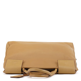 Prada Beige Vitello Leather Flap Tote Bag