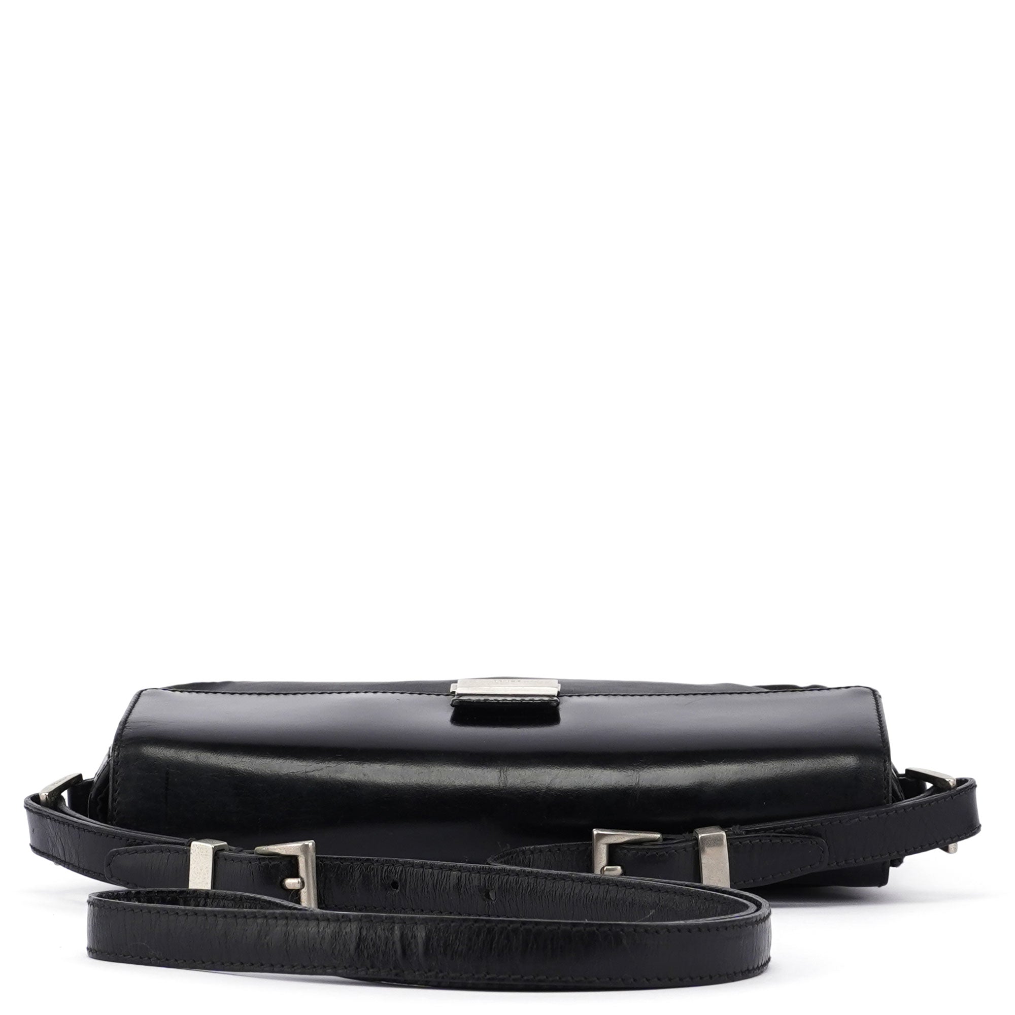 Prada Sac porté épaule à boucle noir