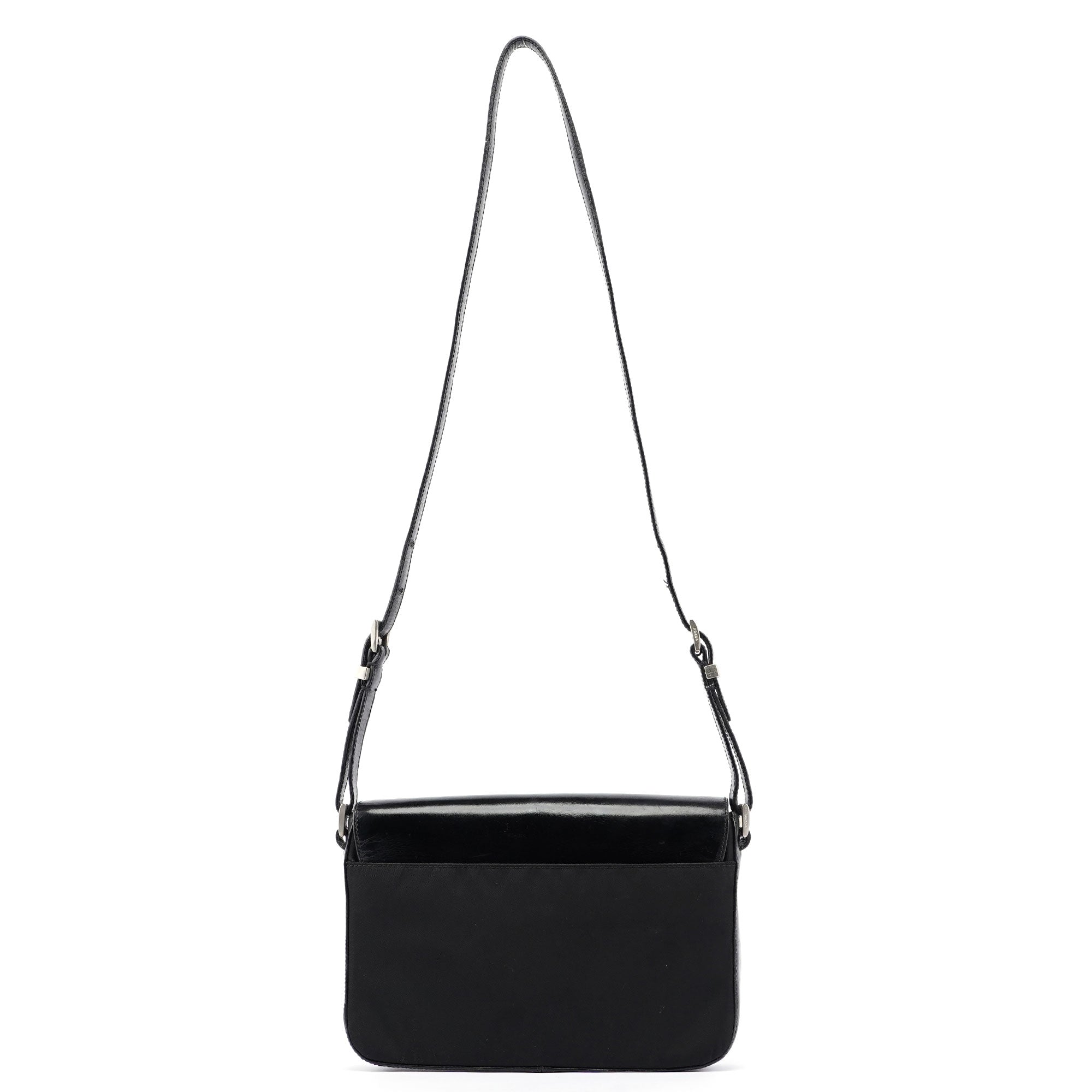 Prada Sac porté épaule à boucle noir
