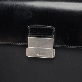 Prada Black Buckle Shoulder Bag