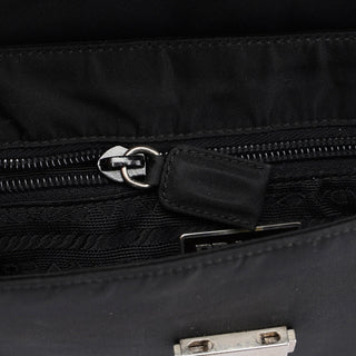 Prada Black Buckle Shoulder Bag