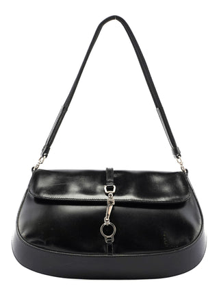 Prada Black Calfskin Cleo Hobo Shoulder Bag