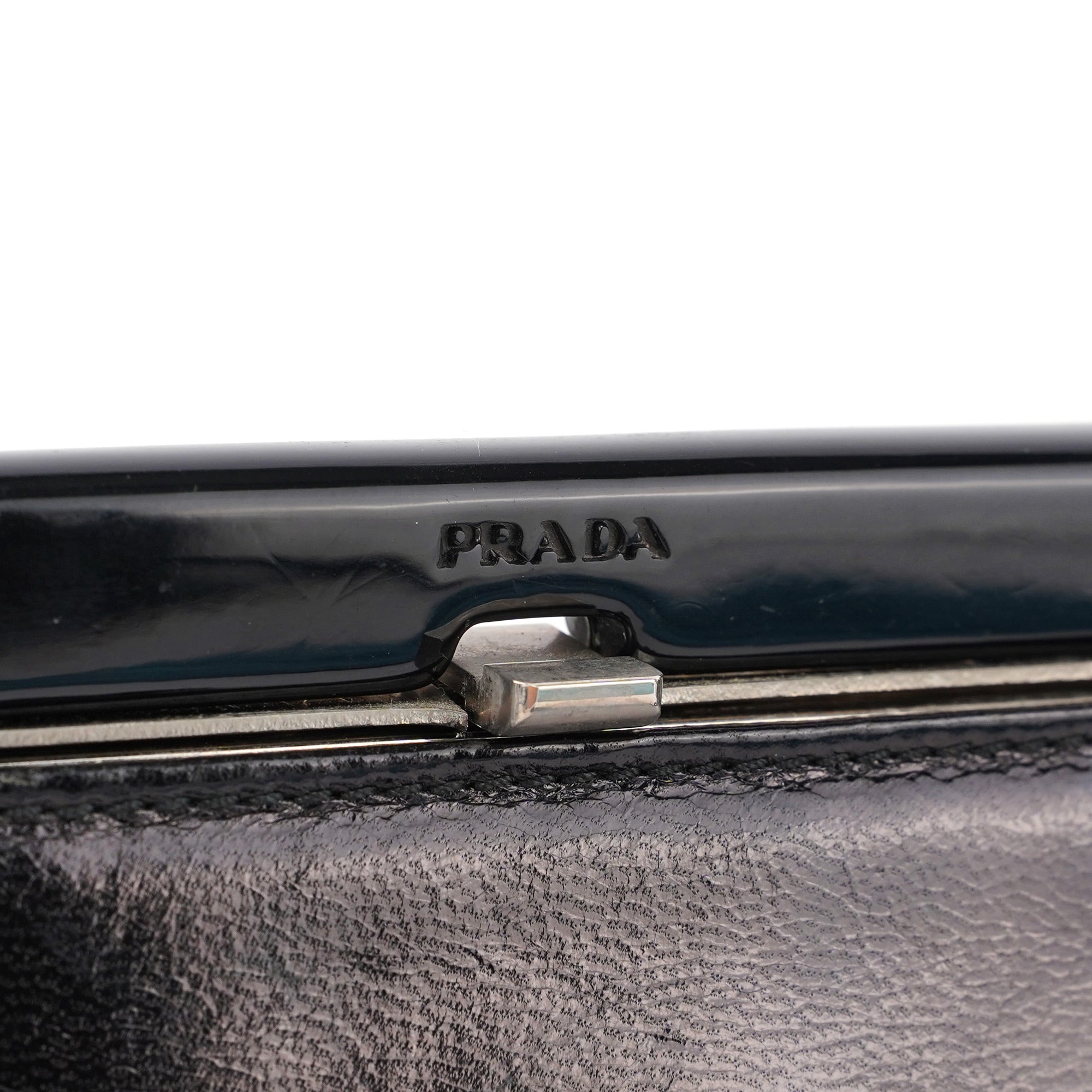 Prada Black Calfskin Clutch Chain Shoulder Bag