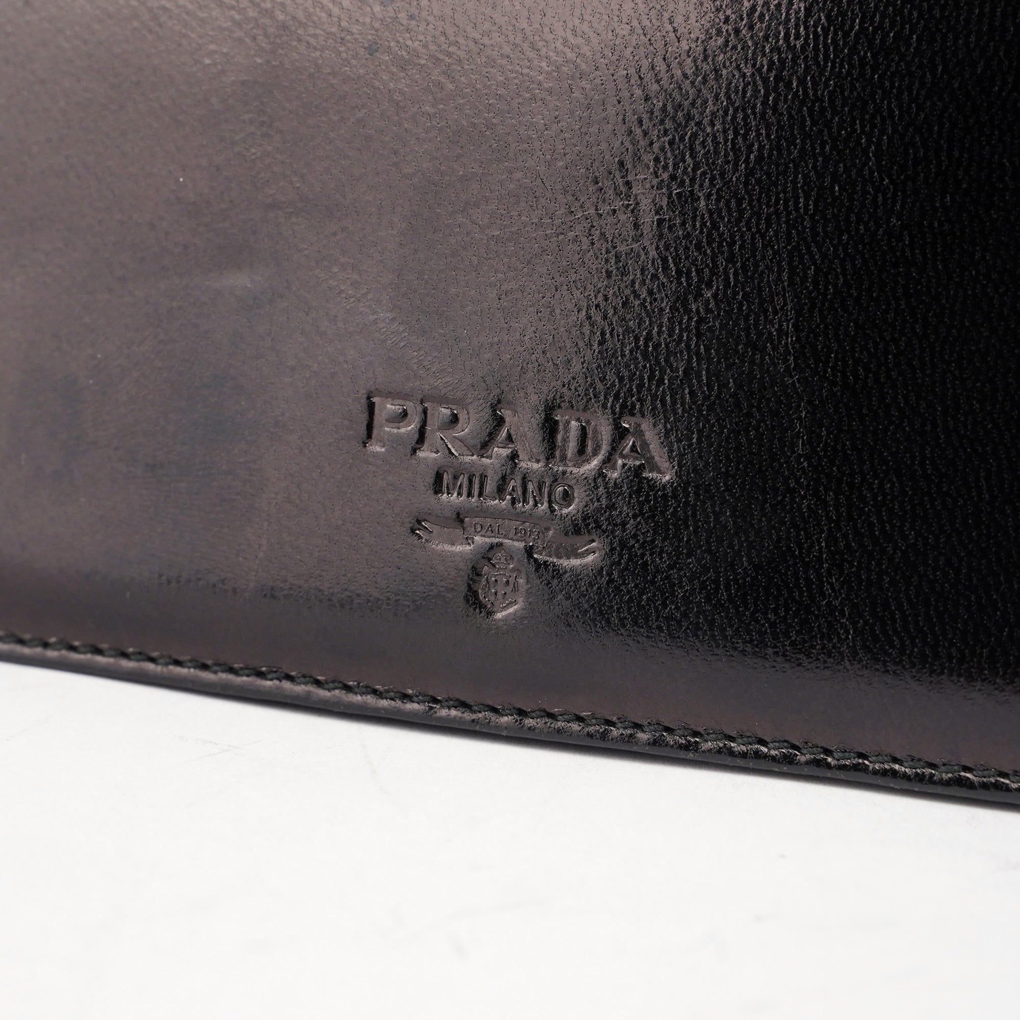 Prada Black Calfskin Clutch Chain Shoulder Bag