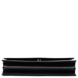 Prada Black Calfskin Flap Top Handle Bag