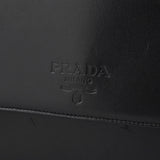 Prada Black Calfskin Flap Top Handle Bag