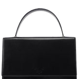 Prada Black Calfskin Flap Top Handle Bag