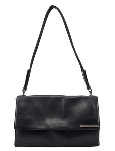 Prada Black Calfskin Hobo Shoulder Bag