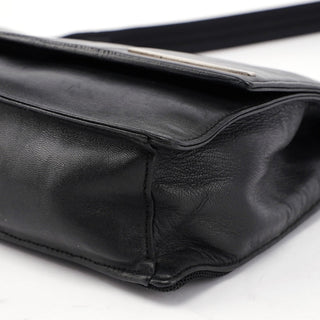 Prada Black Calfskin Hobo Shoulder Bag