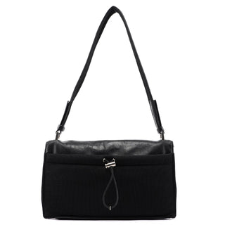 Prada Black Calfskin Hobo Shoulder Bag