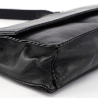Prada Black Calfskin Hobo Shoulder Bag