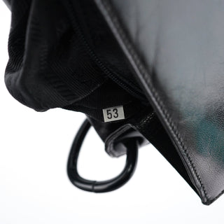 Prada Black Calfskin Madras Swing Shoulder Bag