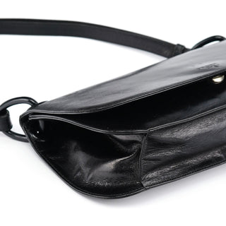 Prada Black Calfskin Madras Swing Shoulder Bag