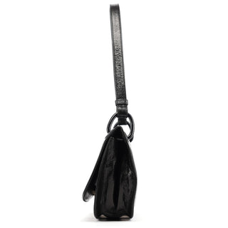 Prada Black Calfskin Madras Swing Shoulder Bag