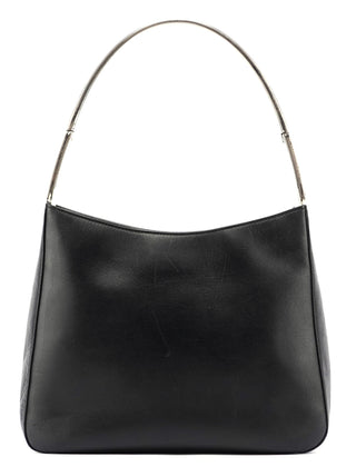 Prada Black Calfskin Metallo Shoulder Bag