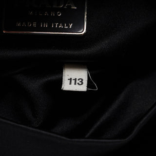 Prada Black Calfskin Metallo Shoulder Bag