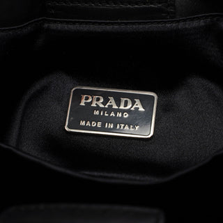 Prada Black Calfskin Metallo Shoulder Bag