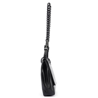 Prada Black Calfskin Plastic Chain Shoulder Bag