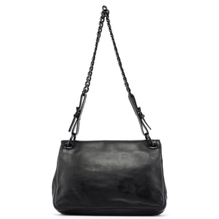 Prada Black Calfskin Plastic Chain Shoulder Bag