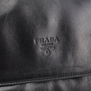 Prada Black Calfskin Plastic Chain Shoulder Bag