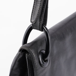 Prada Black Calfskin Plastic Chain Shoulder Bag