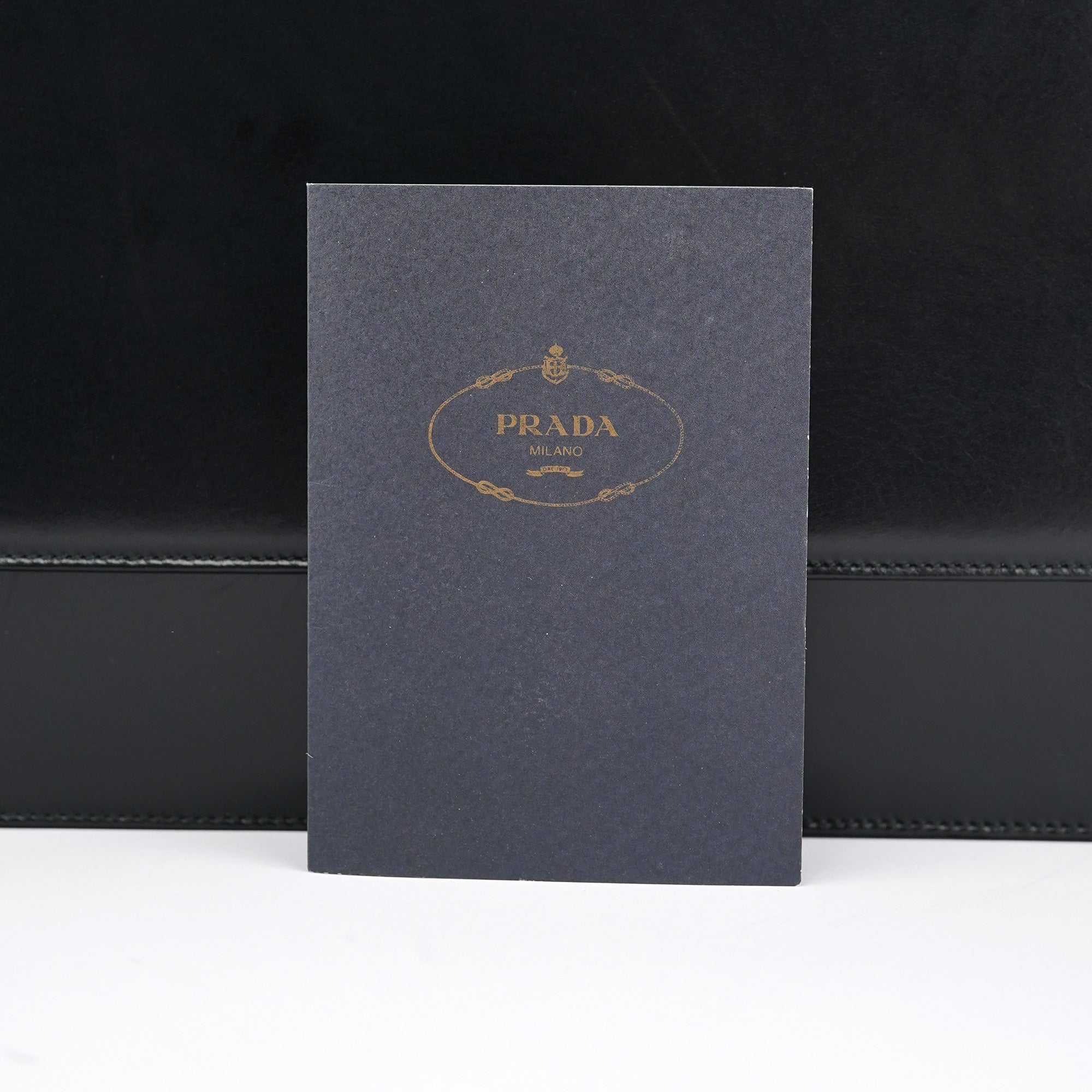 Prada Black Calfskin Vitello Top Handle Bag