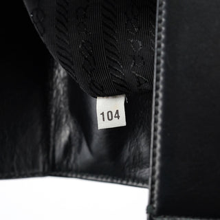 Prada Black Calfskin Vitello Top Handle Bag