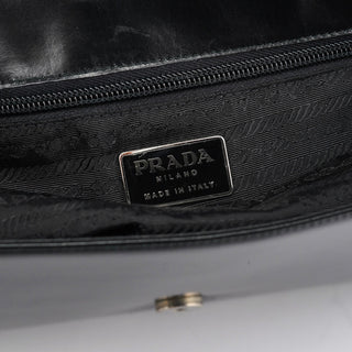 Prada Black Calfskin Vitello Top Handle Bag