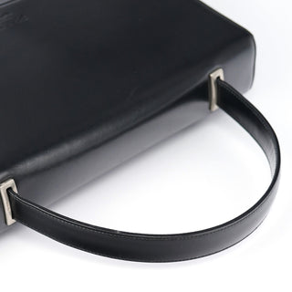 Prada Black Calfskin Vitello Top Handle Bag