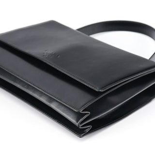 Prada Black Calfskin Vitello Top Handle Bag