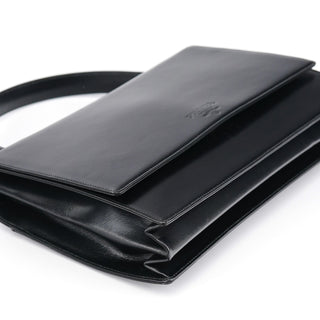 Prada Black Calfskin Vitello Top Handle Bag