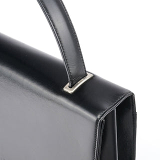 Prada Black Calfskin Vitello Top Handle Bag