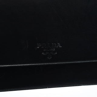 Prada Black Calfskin Vitello Top Handle Bag