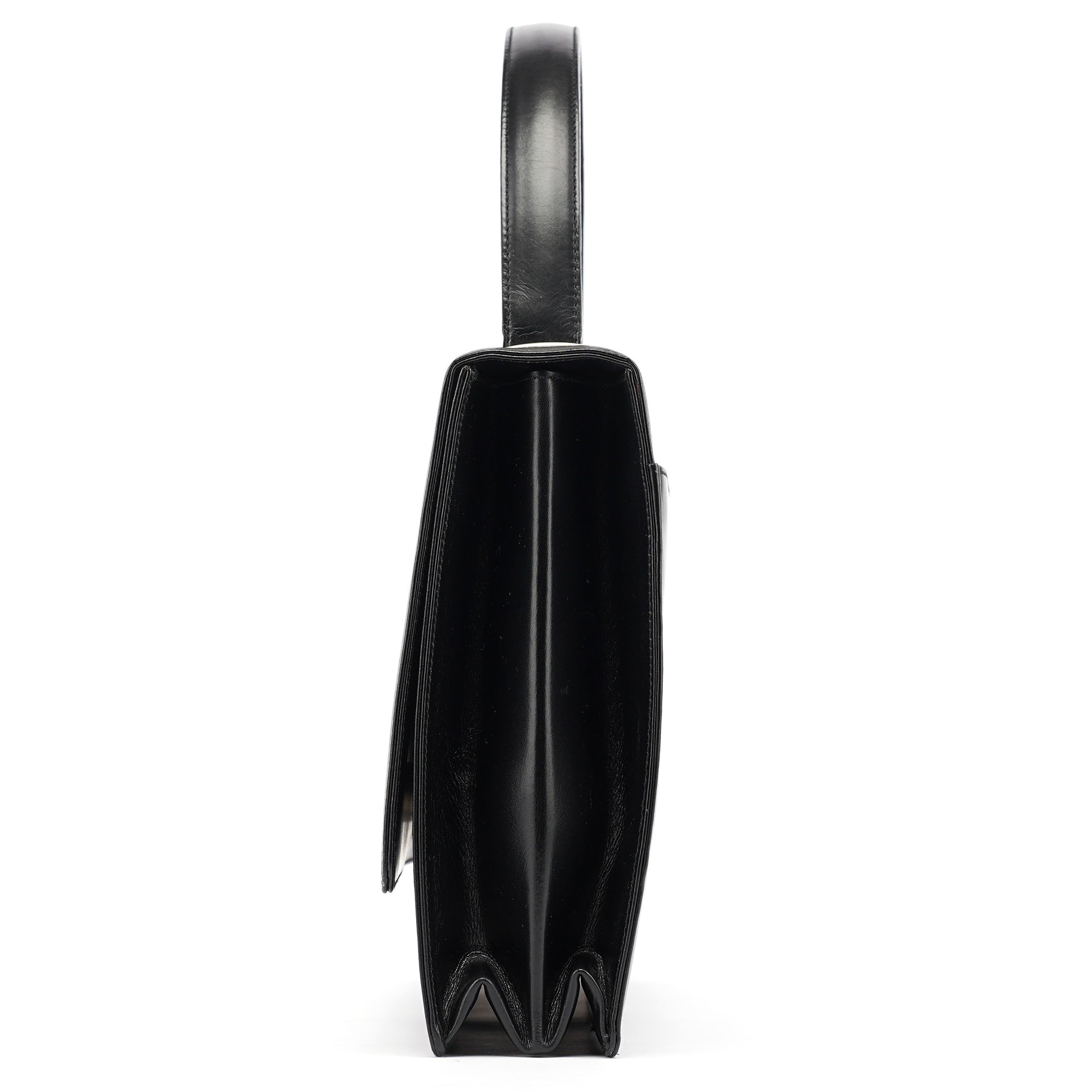 Prada Black Calfskin Vitello Top Handle Bag