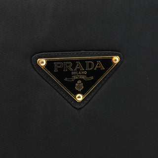 Prada Black Gold Tessuto Metallo Tote Bag