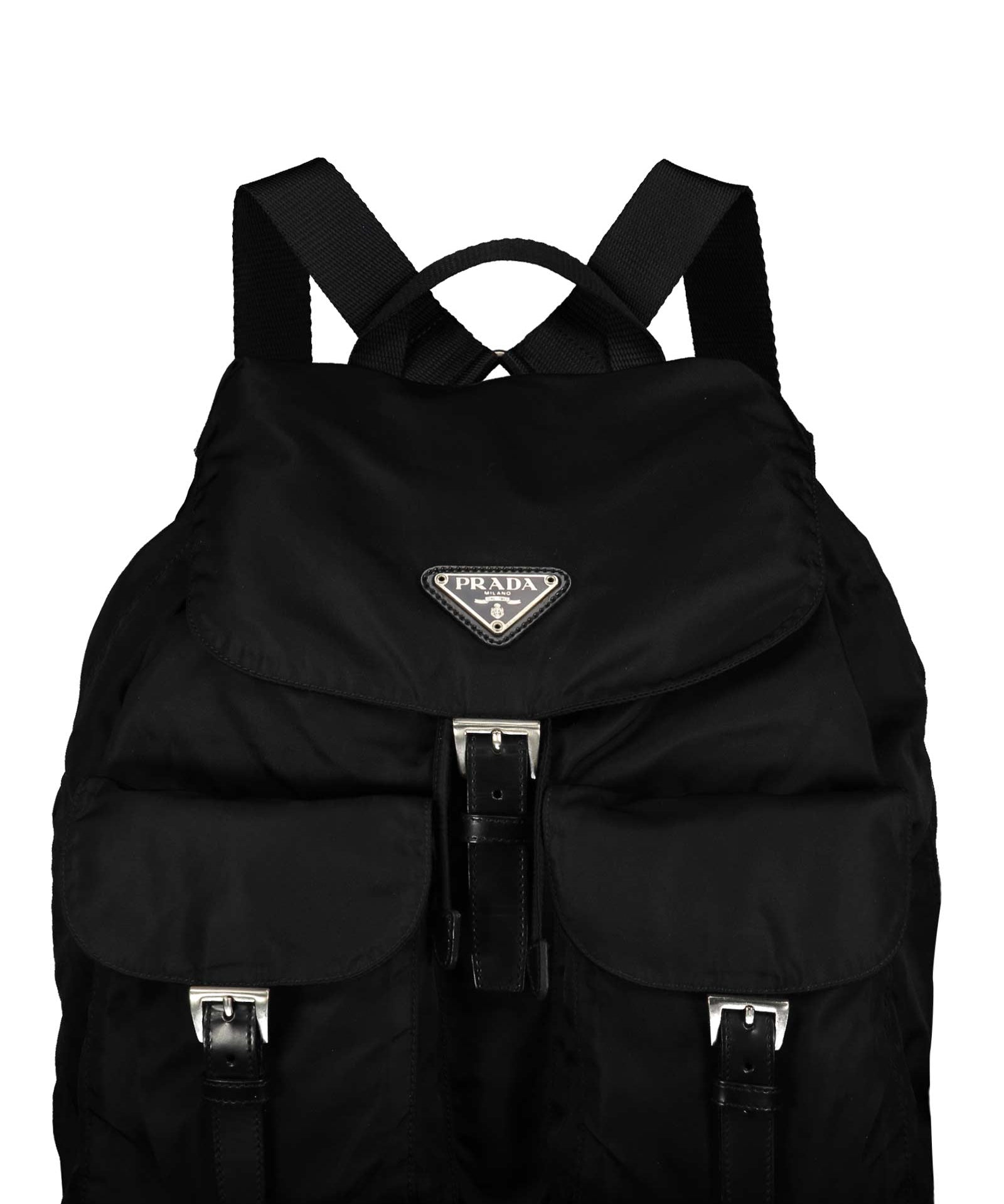 Prada Black Large Tessuto Nylon Backpack