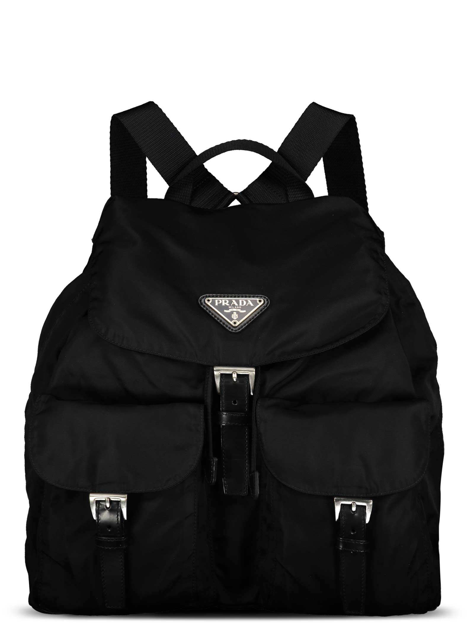 Prada Black Large Tessuto Nylon Backpack