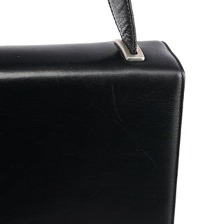 Prada Black Leather Flap Shoulder Bag
