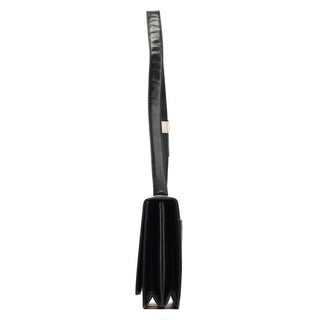 Prada Black Leather Flap Shoulder Bag
