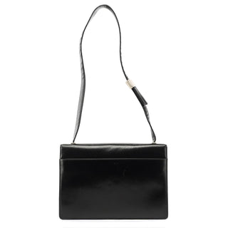 Prada Black Leather Flap Shoulder Bag