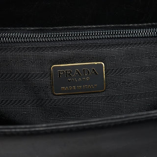 Prada Black Leather Gold Top Handle Bag