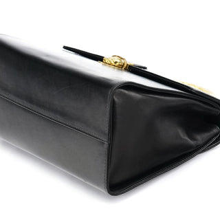 Prada Black Leather Gold Top Handle Bag